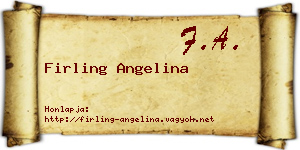 Firling Angelina névjegykártya
